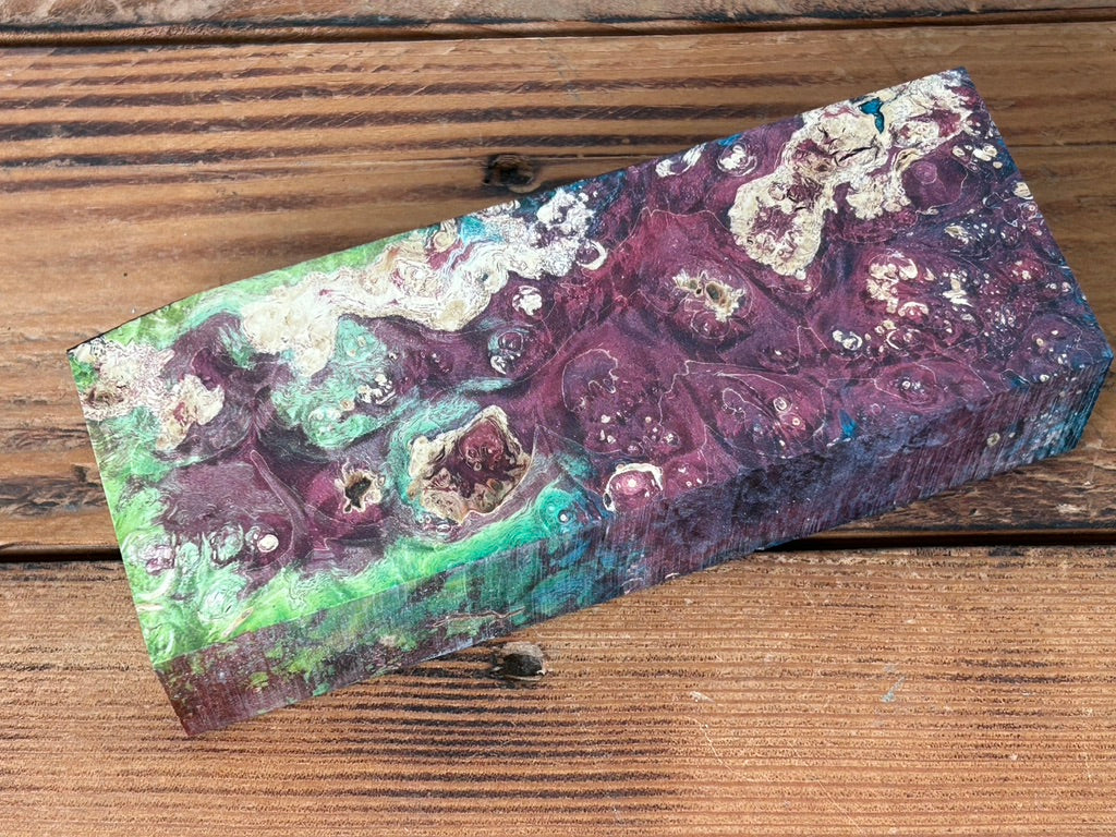 Newest Green Dyed and stabilized Boxelder Burl wood DE Safety Razor Handle