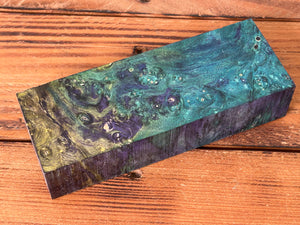 Multi Dyed Stabilized Box Elder Burl