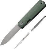 CIVIVI Sendy Flipper Knife Micarta Handle
