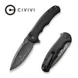 Civivi Praxis Button Lock Damascus