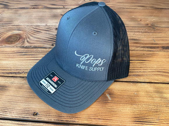 Grey Trucker Pops Hat